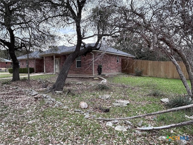 exterior space with fence