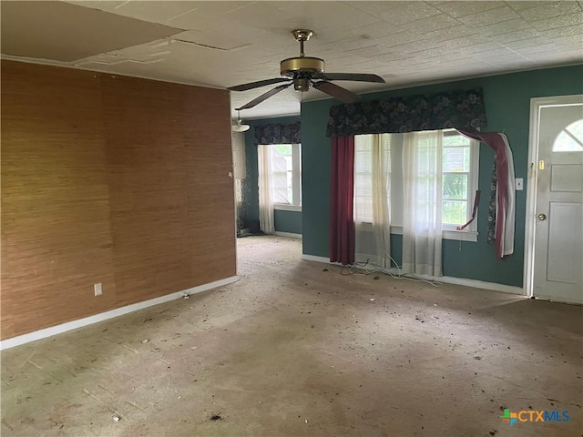 406 Lariat Ln, Victoria, TX 77901 - interior space with baseboards and ceiling fan