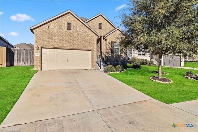 view of front of house with a front lawn