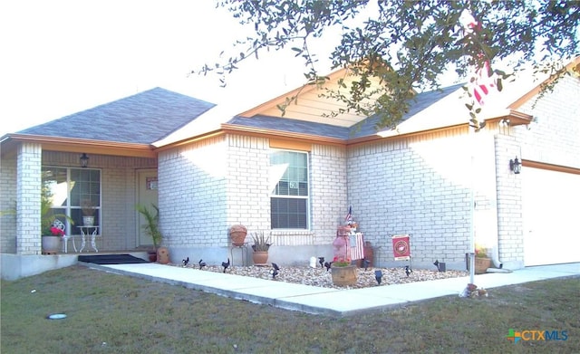 view of property exterior with a lawn