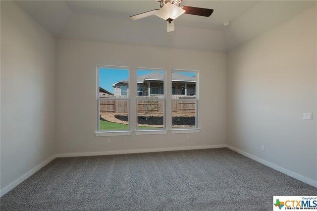 2240 Sur Ave, New Braunfels, TX 78132 - empty room featuring carpet, ceiling fan, and baseboards