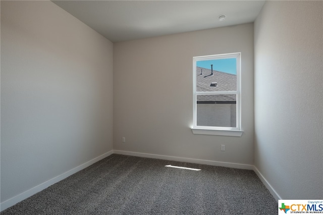 view of carpeted spare room