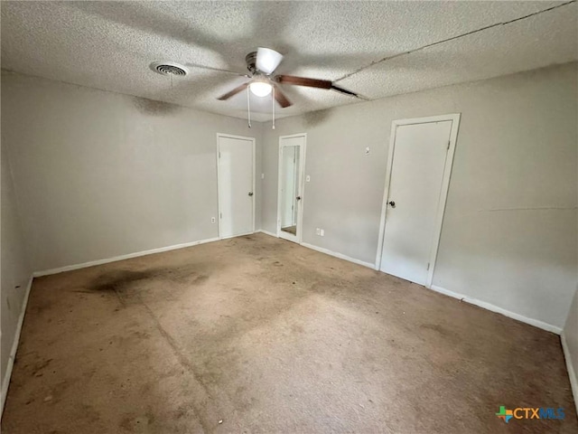 1804 Prather Dr, Killeen, TX 76541 - spare room with carpet floors, ceiling fan, baseboards, and visible vents