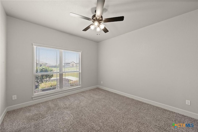 6119 Big Tree Dr, Salado, TX 76571 - unfurnished room with baseboards, carpet, and ceiling fan