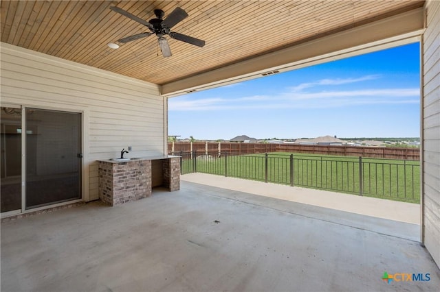 6119 Big Tree Dr, Salado, TX 76571 - view of patio with a ceiling fan