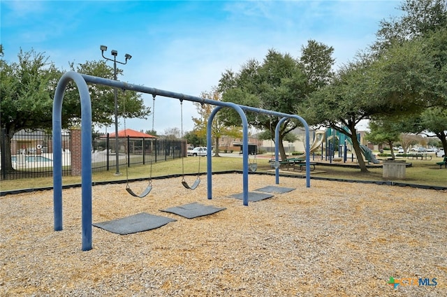 view of jungle gym