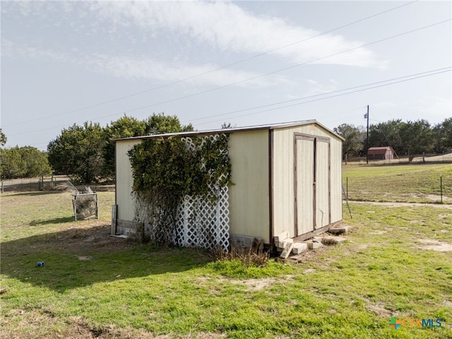 view of shed