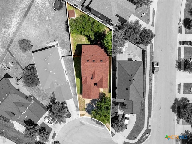 9108 Sage Loop Ct, Temple, TX 76502 - aerial view of residential area with property parcel outlined