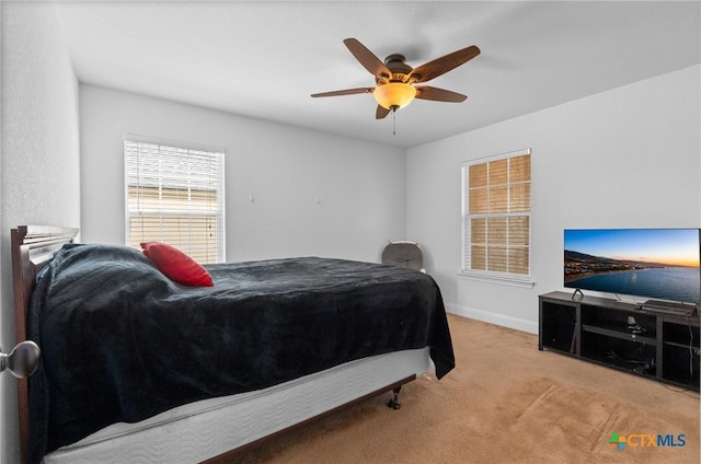 9108 Sage Loop Ct, Temple, TX 76502 - bedroom featuring carpet floors, baseboards, and ceiling fan