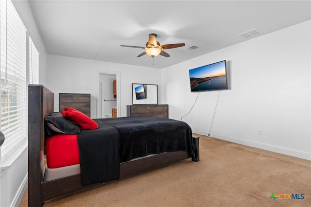 9108 Sage Loop Ct, Temple, TX 76502 - bedroom with carpet flooring, baseboards, and ceiling fan