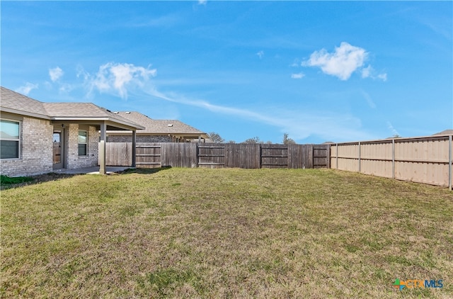 132 Periwinkle Ln, Bastrop, TX 78602 - view of yard with a fenced backyard