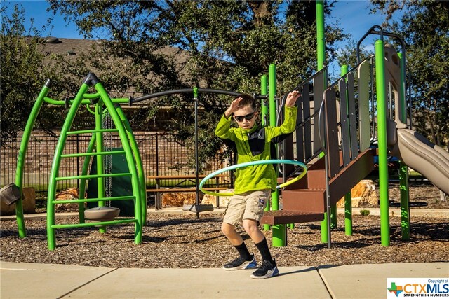 view of jungle gym