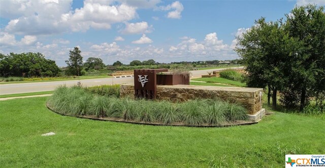 view of property's community with a yard