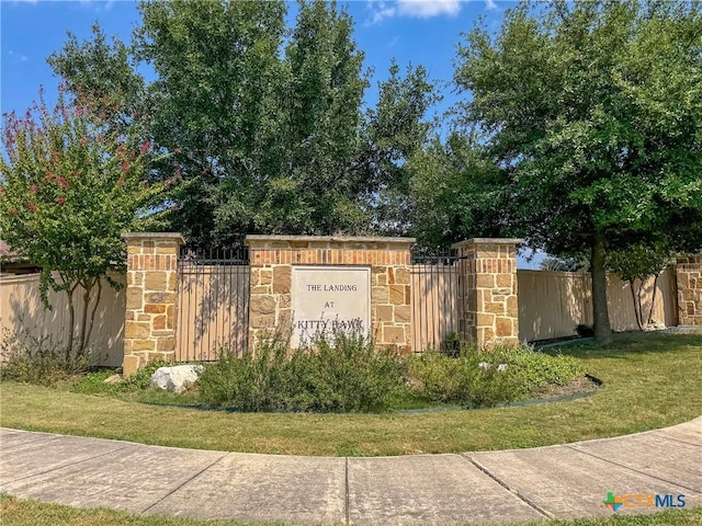 view of community sign