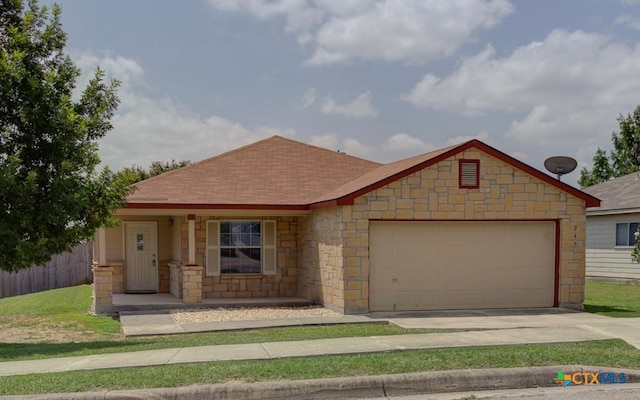 view of front facade with a garage