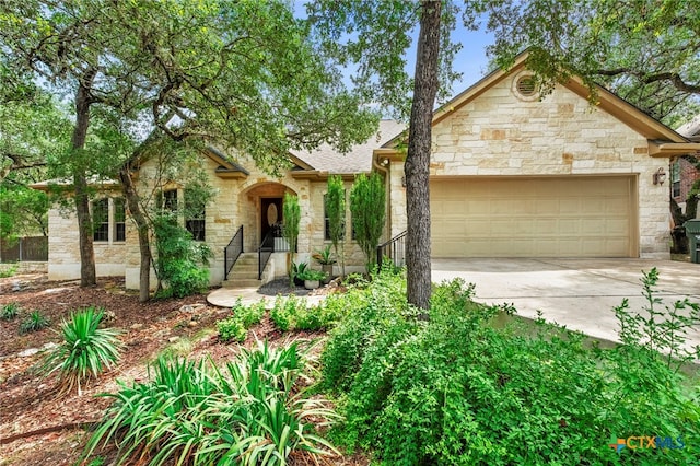 view of front of house featuring a garage