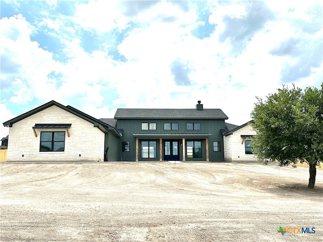 view of front of property with french doors