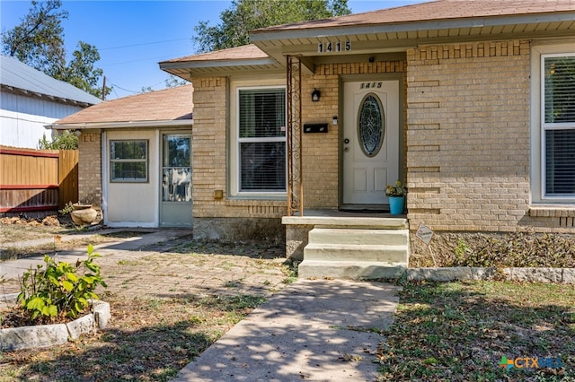 view of entrance to property