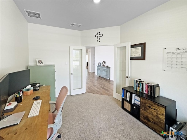 327 Steele Way, Cibolo, TX 78108 - carpeted office with french doors