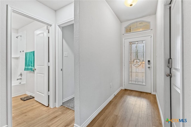 5836 Copano Rd, Belton, TX 76513 - entrance foyer with light wood-style floors and baseboards