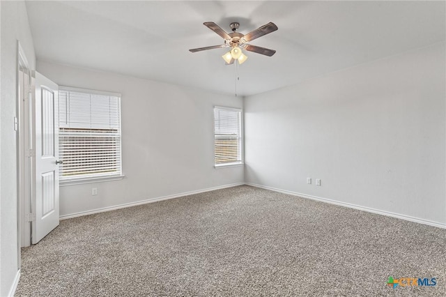 5836 Copano Rd, Belton, TX 76513 - carpeted empty room with ceiling fan and baseboards