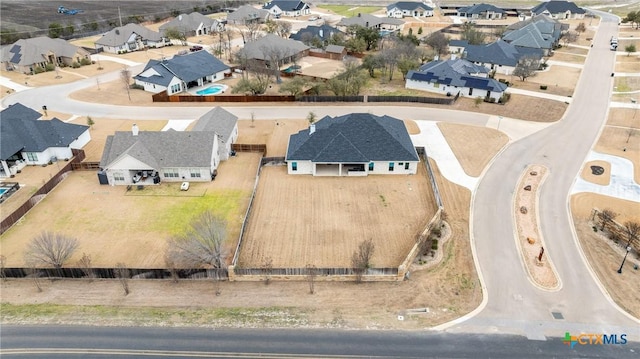 drone / aerial view featuring a residential view