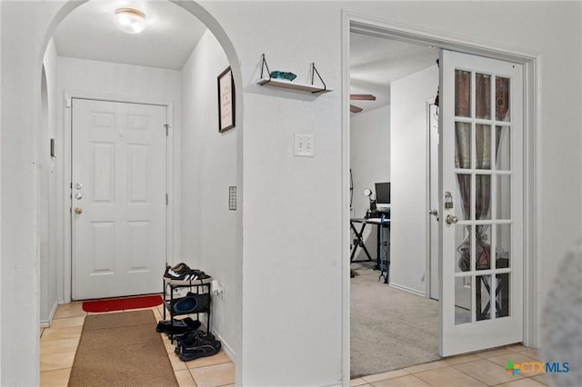 2416 Griffin Dr, Copperas Cove, TX 76522 - doorway with arched walkways and light tile patterned floors