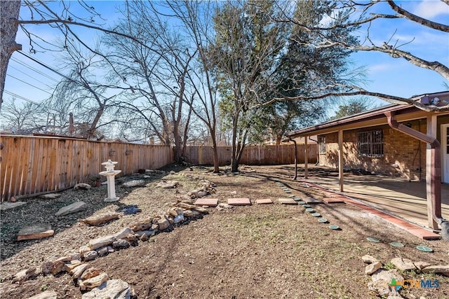 view of yard featuring a patio area