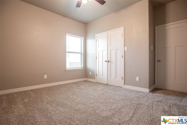 1027 Winchester Dr, Nolanville, TX 76559 - unfurnished bedroom with carpet floors, a ceiling fan, and baseboards
