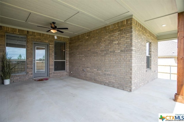1027 Winchester Dr, Nolanville, TX 76559 - view of patio with ceiling fan