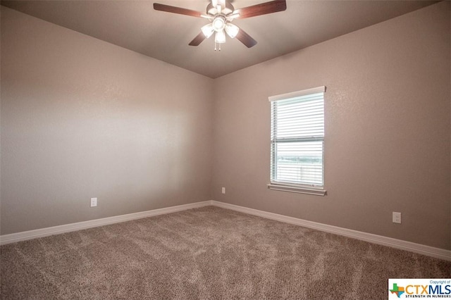 1027 Winchester Dr, Nolanville, TX 76559 - carpeted empty room with baseboards and a ceiling fan