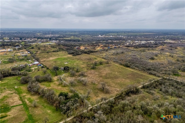 drone / aerial view featuring a rural view