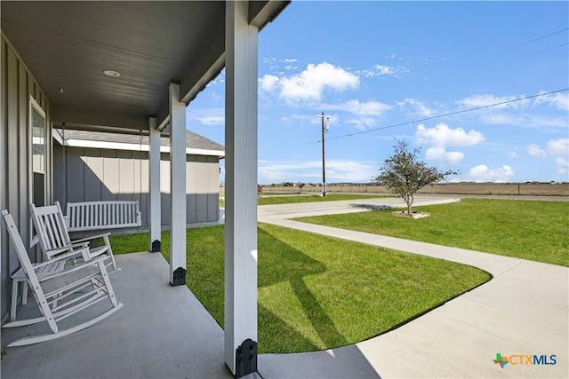 view of patio with a porch