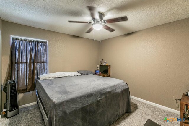 204 Paula St, Copperas Cove, TX 76522 - carpeted bedroom with baseboards, a textured ceiling, and a textured wall