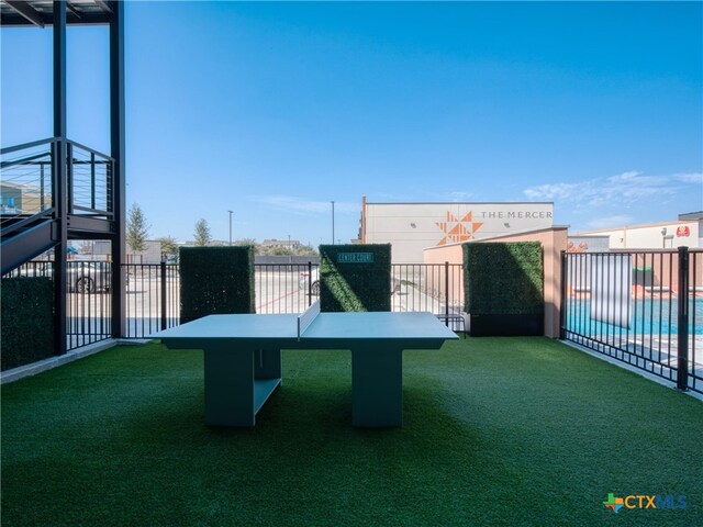 view of patio with fence