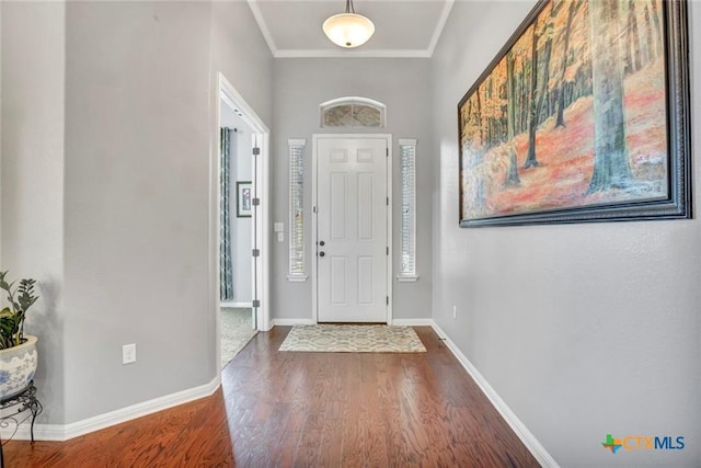 1400 Little Elm Trl Unit 1215, Cedar Park, TX 78613 - entrance foyer featuring wood finished floors and ornamental molding