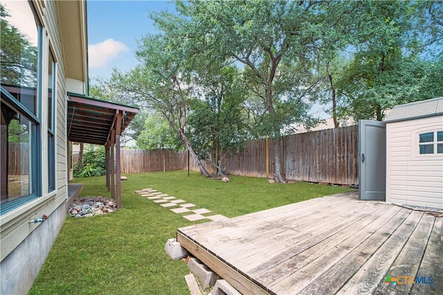 2203 Lancaster St, San Marcos, TX 78666 - view of yard with a deck