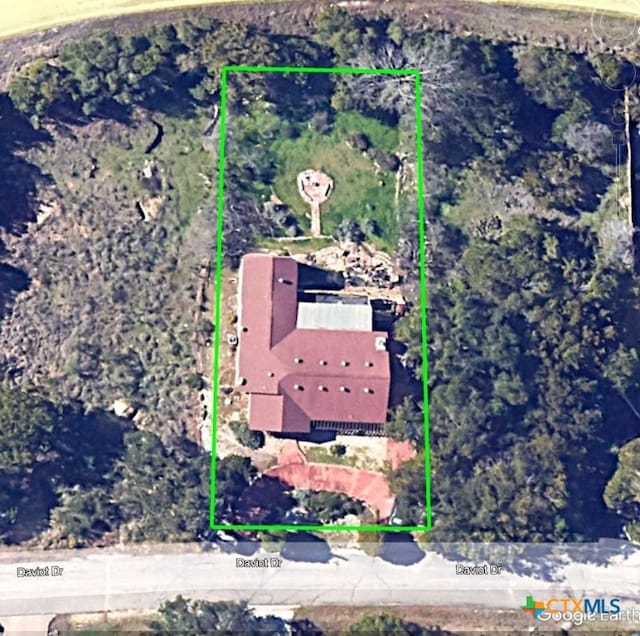 1004 Daviot Dr, Briarcliff, TX 78669 - aerial view of property's location featuring property parcel outlined