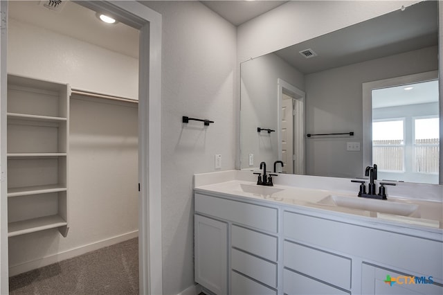 bathroom featuring vanity