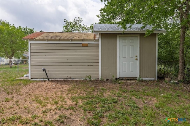 216 Prospect St, Seguin, TX 78155 - view of shed featuring fence