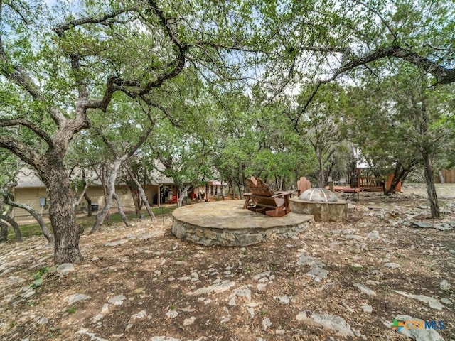 1777 Crossbow Dr, Canyon Lake, TX 78133 - view of yard featuring a fire pit