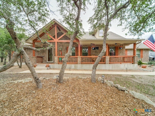 1777 Crossbow Dr, Canyon Lake, TX 78133 - view of front of property featuring a porch and brick siding