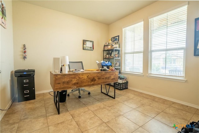 311 Danielle Dr, Killeen, TX 76542 - office featuring light tile patterned flooring and baseboards