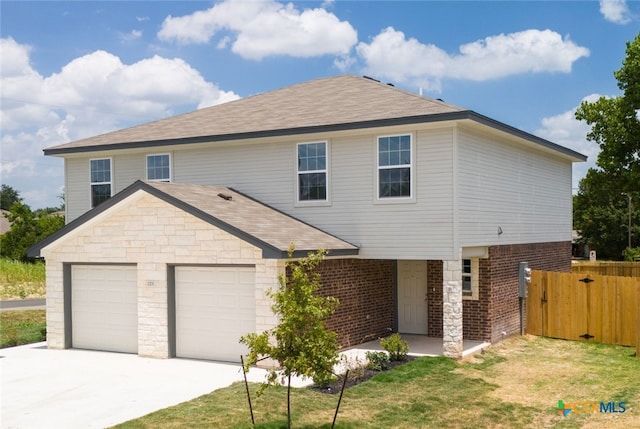 view of front property with a front lawn