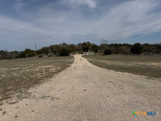 view of road featuring a rural view