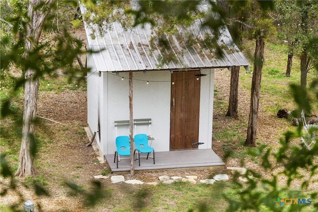 view of shed