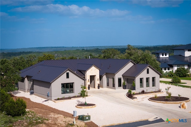 view of modern farmhouse