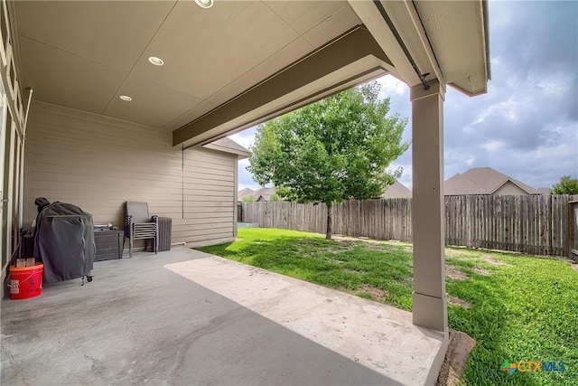 view of patio / terrace with a fenced backyard