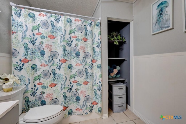 2812 Curlew St, Victoria, TX 77901 - full bath with vanity, tile patterned flooring, and a shower with curtain