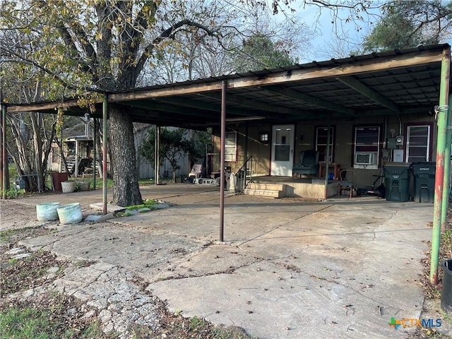 view of patio with a carport